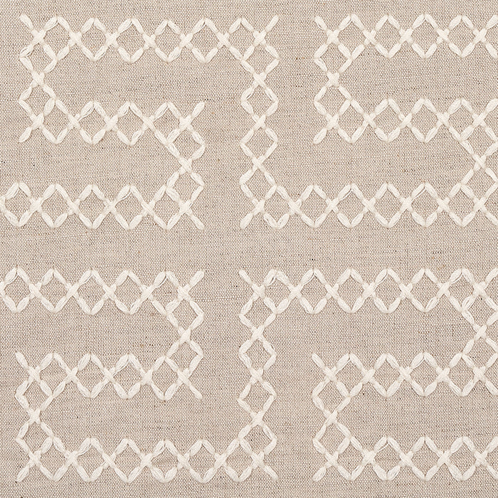 Schumacher A Maze Embroidery Sand Fabric 70231