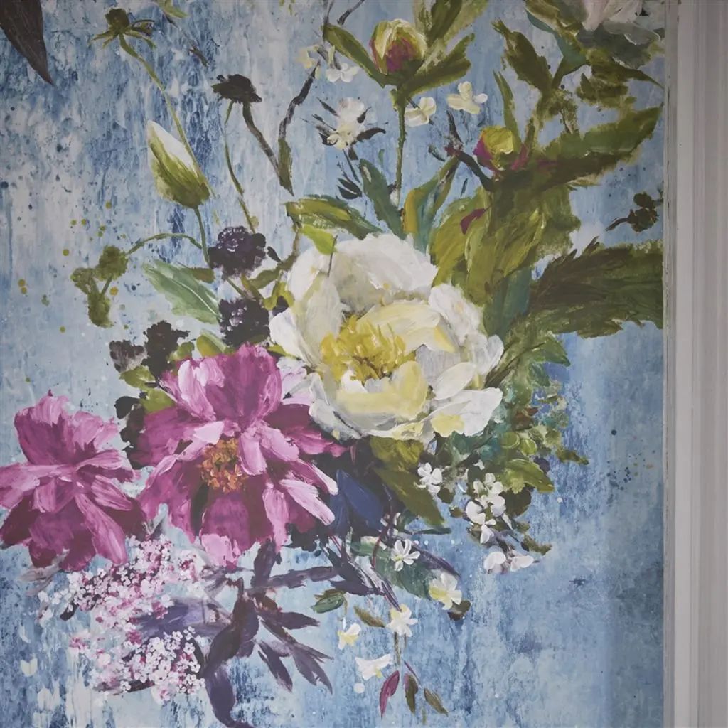 Designers Guild Aubriet Slate Blue Wallpaper PDG717/03