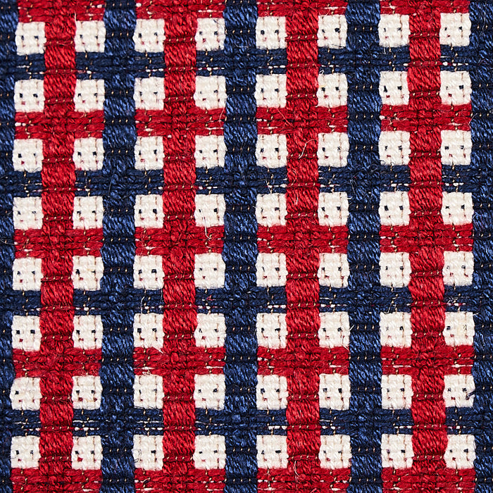 Schumacher Crosstown Red/Navy Fabric Sample 70395