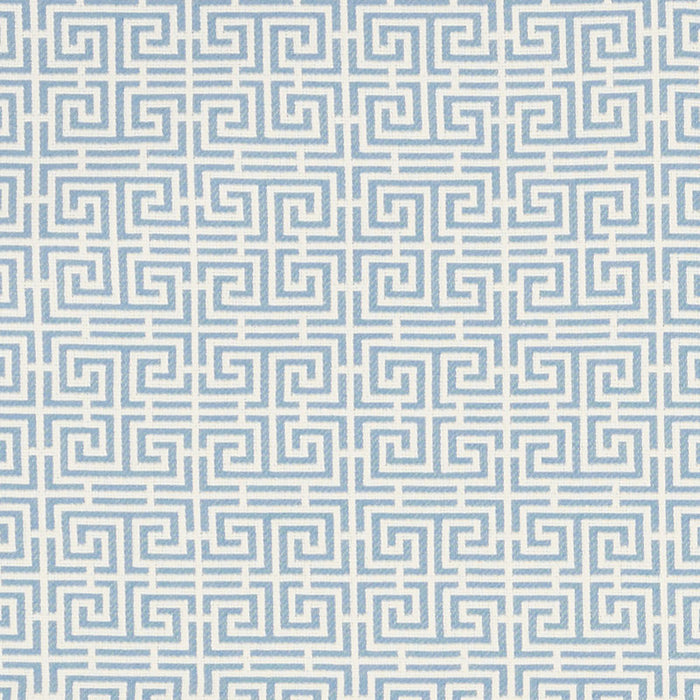 Schumacher Chinois Fret Sky/Ivory Fabric 70560