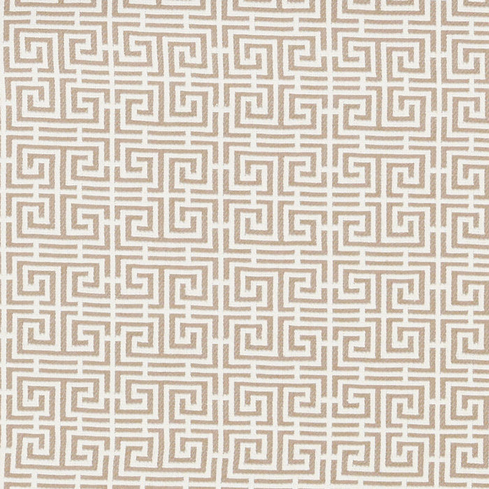 Schumacher Chinois Fret Natural/Ivory Fabric Sample 70563