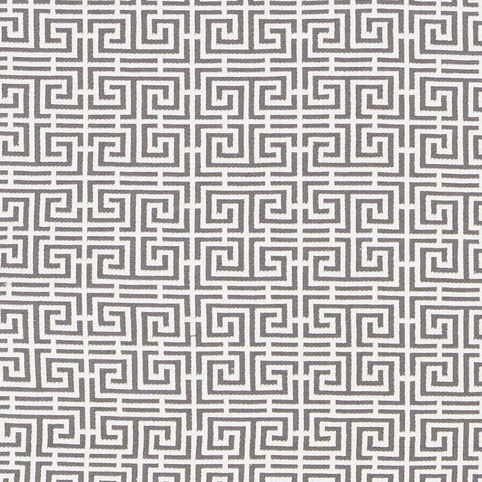 Schumacher Chinois Fret Grey/White Fabric Sample 70564