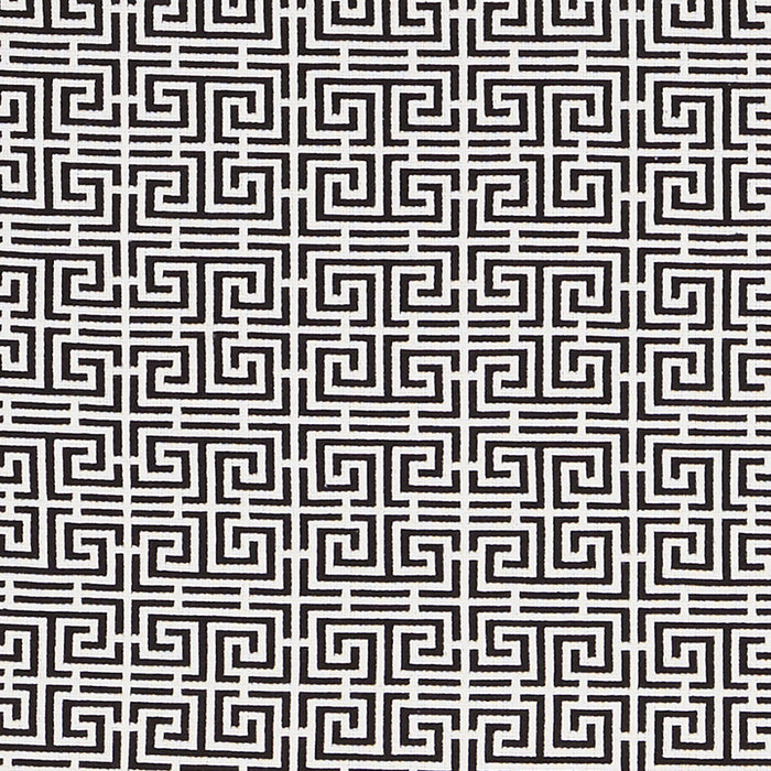 Schumacher Chinois Fret Black/White Fabric 70565