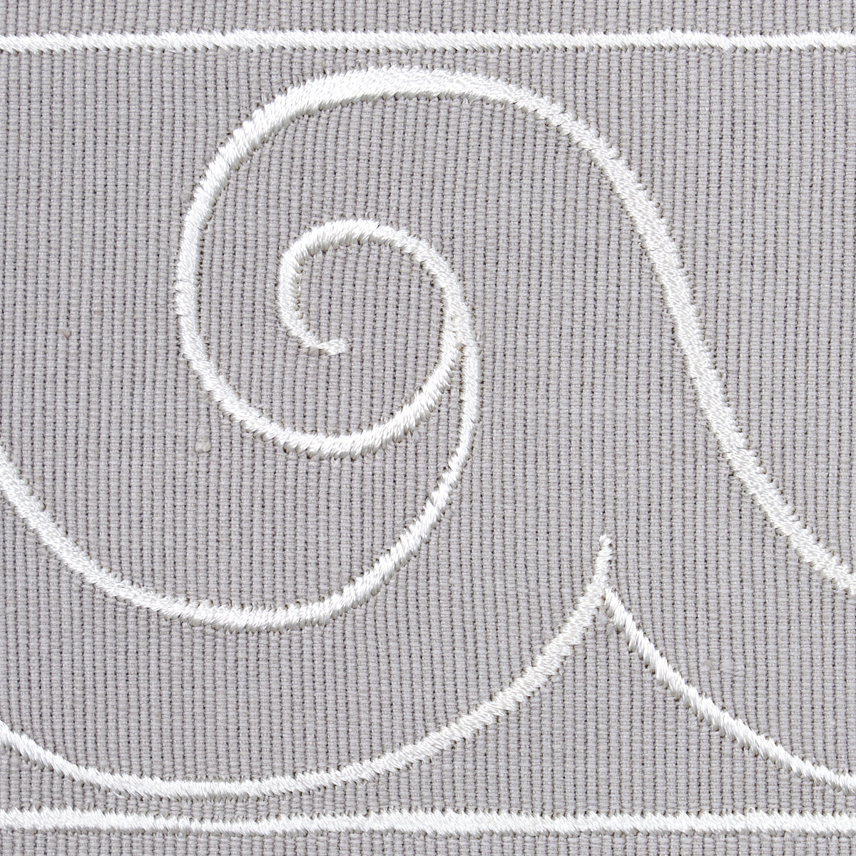 Schumacher Greek Waves Trim White On Grey Trim 70754