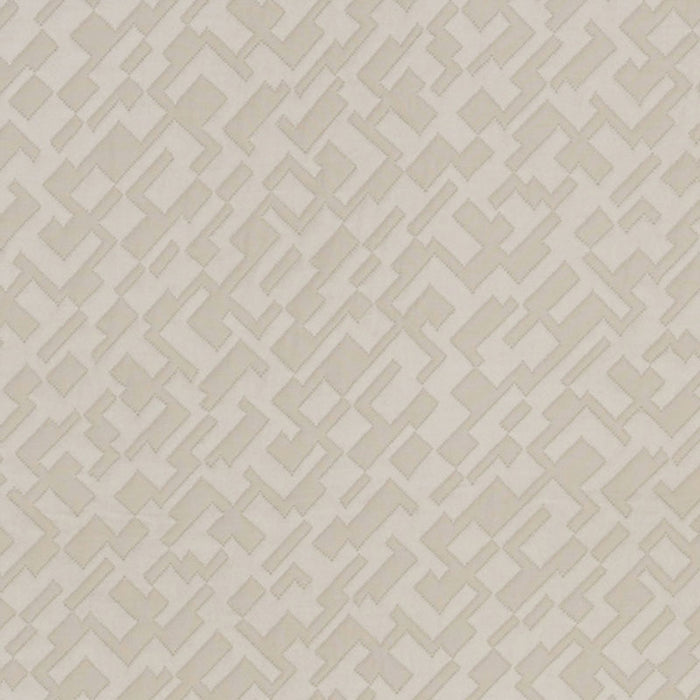 Schumacher Salon Quilted Satin Limestone Fabric 71191