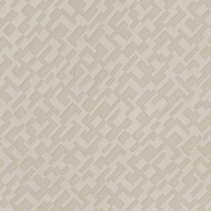 Schumacher Salon Quilted Satin Limestone Fabric Sample 71191