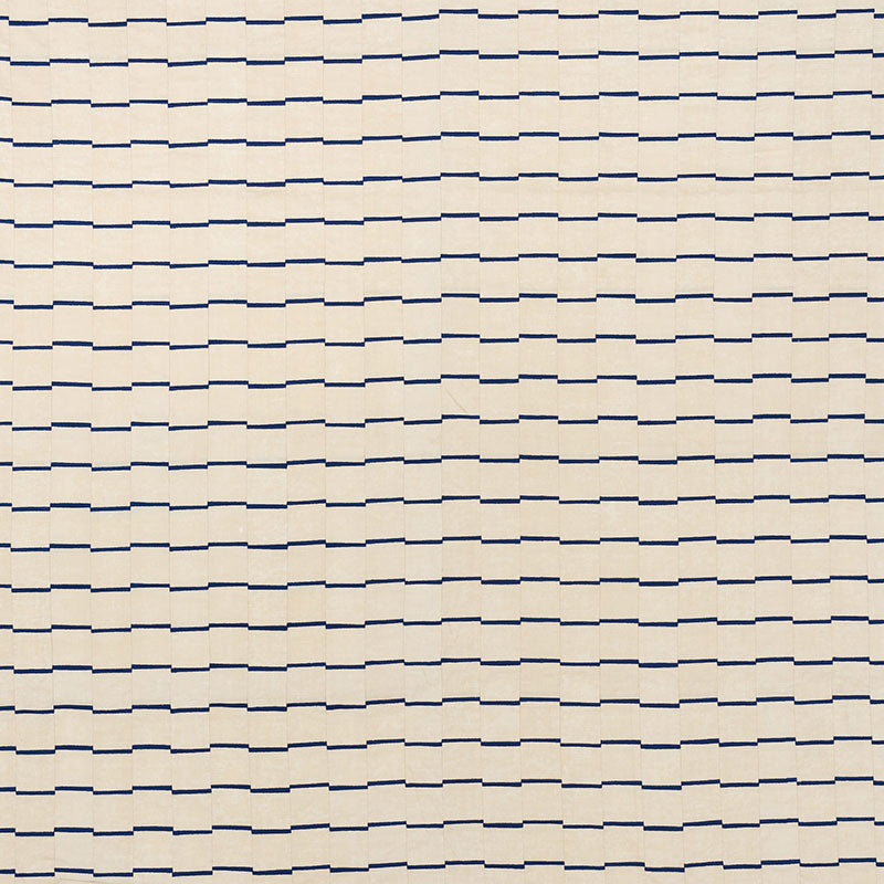 Schumacher Lines Blue Fabric 71211