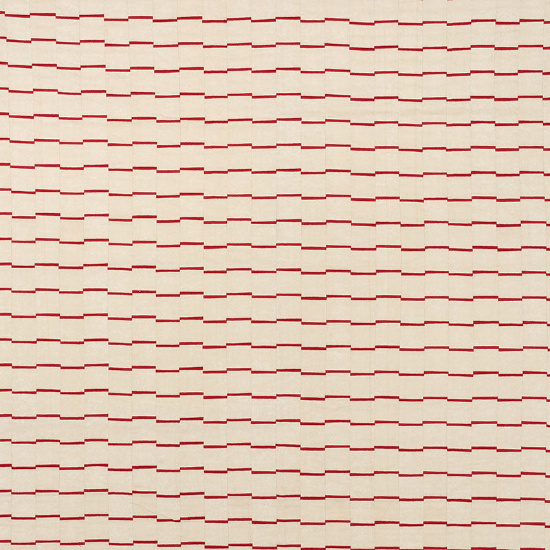 Schumacher Lines Red Fabric 71212