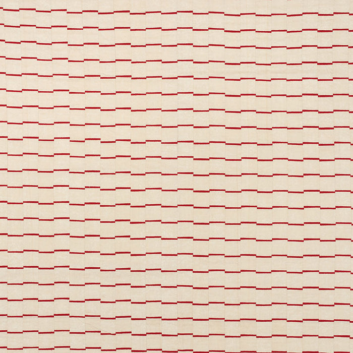 Schumacher Lines Red Fabric Sample 71212