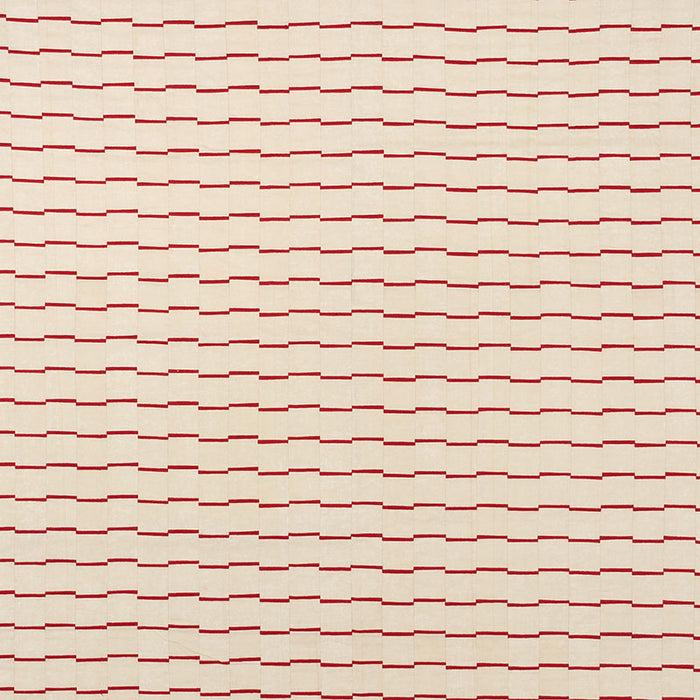 Schumacher Lines Red Fabric 71212