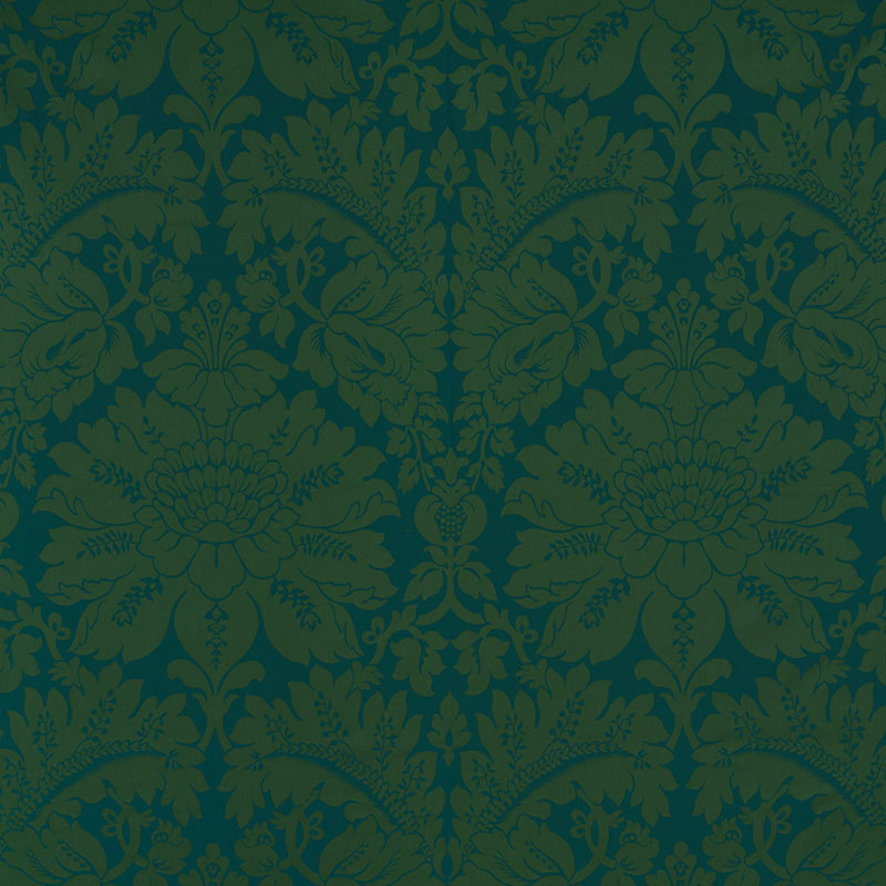 Schumacher Maggiore Damasco Emerald Fabric 71281