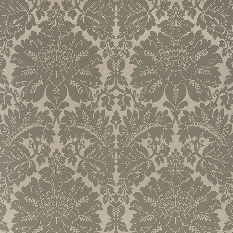 Schumacher Maggiore Damasco Moonstone Fabric 71283