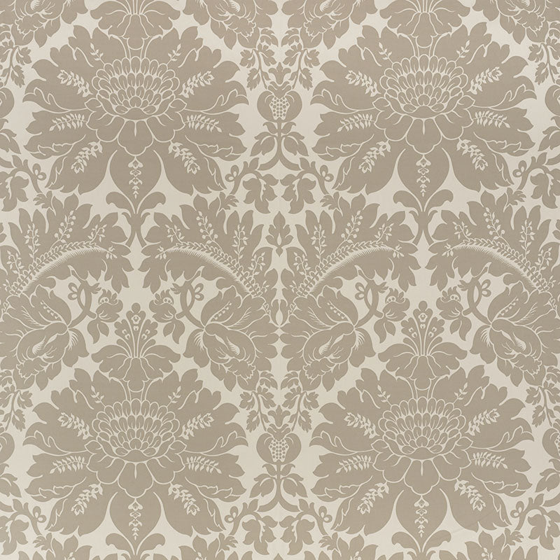 Schumacher Maggiore Damasco Alabaster Fabric 71284