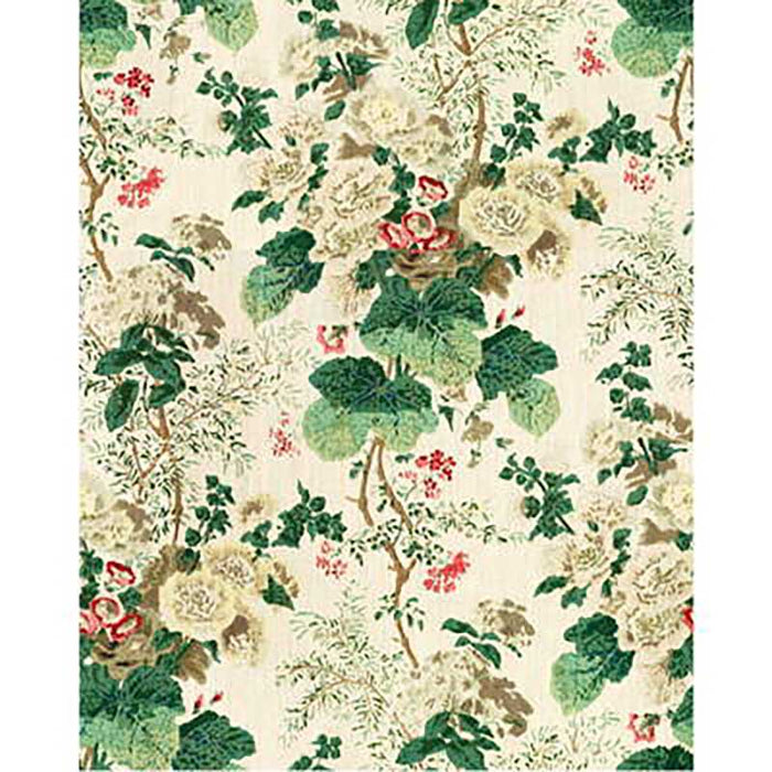 Lee Jofa Hollyhock Hdb White/Brown Fabric 7136.LJ.0