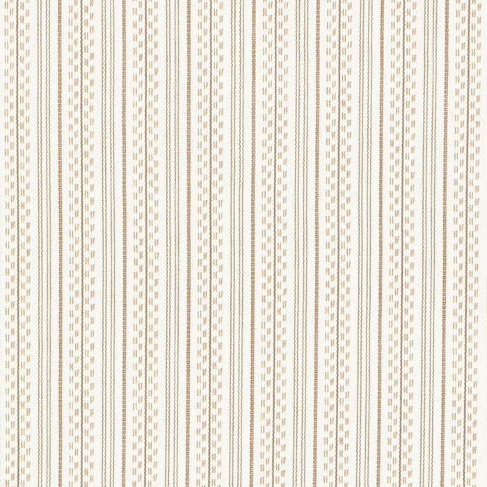 Schumacher Jack Stripe Sand Fabric Sample 71411