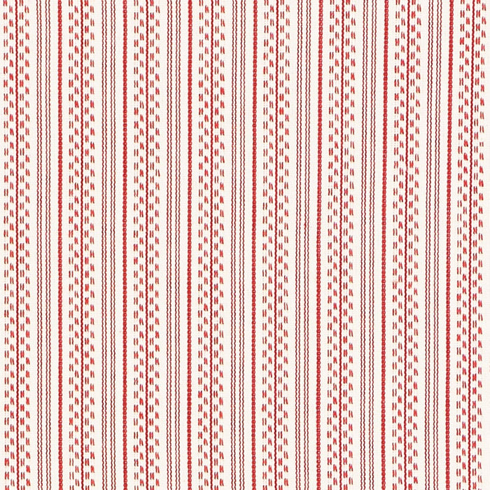 Schumacher Jack Stripe Red Fabric 71415