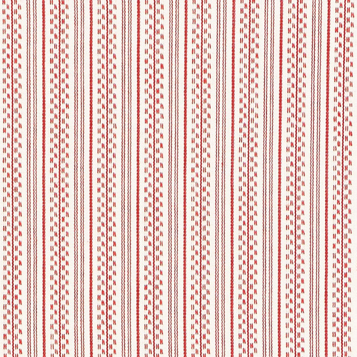 Schumacher Jack Stripe Red Fabric Sample 71415