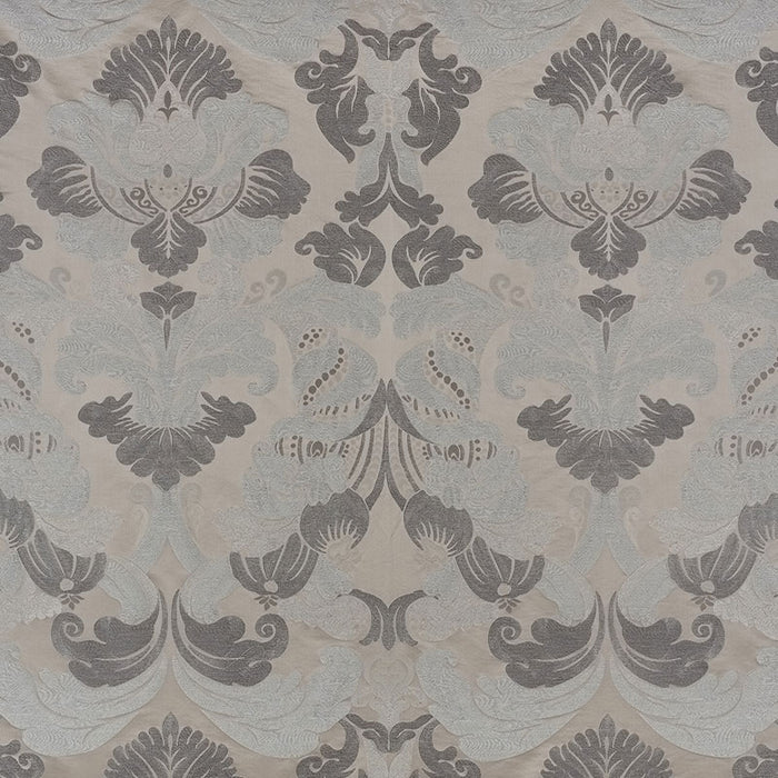 Schumacher Molveno Damasco Pewter Fabric 71470