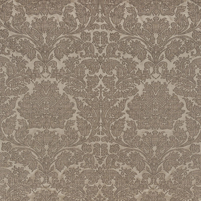 Schumacher Belice Damasco Pewter Fabric Sample 71481