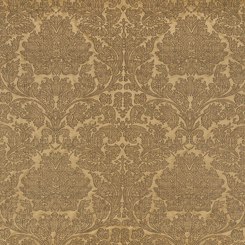 Schumacher Belice Damasco Antique Gold Fabric 71482