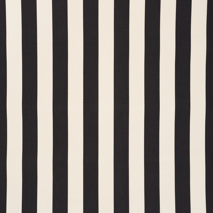 Schumacher Cabana Stripe Black Fabric Sample 71756