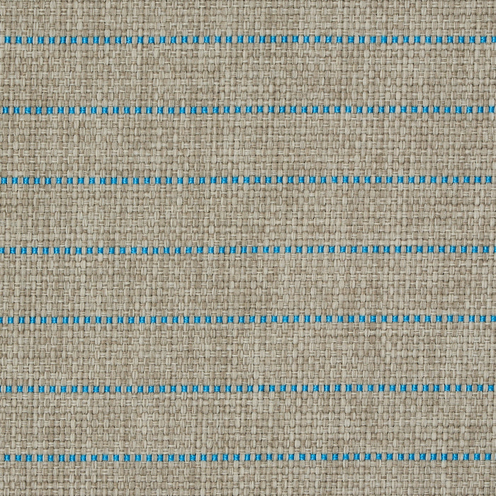 Schumacher Manning Stripe Indoor/Outdoor Aqua Fabric Sample 71814