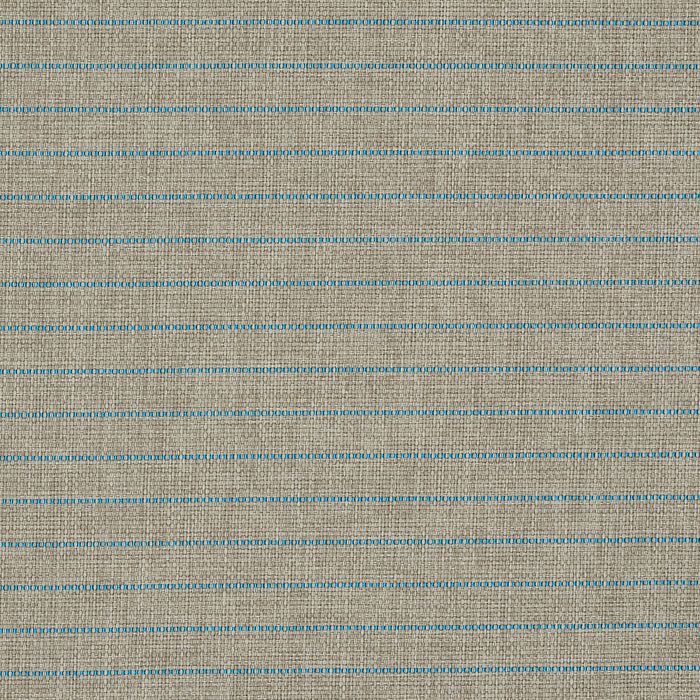 Schumacher Manning Stripe Indoor/Outdoor Aqua Fabric Sample 71814