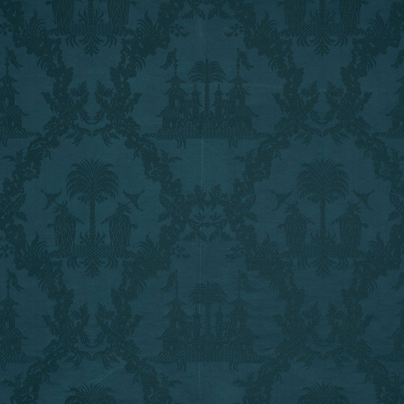 Schumacher Chinoiserie Royale Peacock Fabric 71830