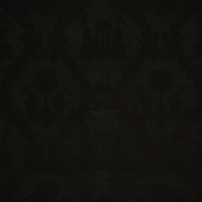 Schumacher Chinoiserie Royale Black Fabric 71833