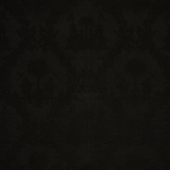 Schumacher Chinoiserie Royale Black Fabric Sample 71833