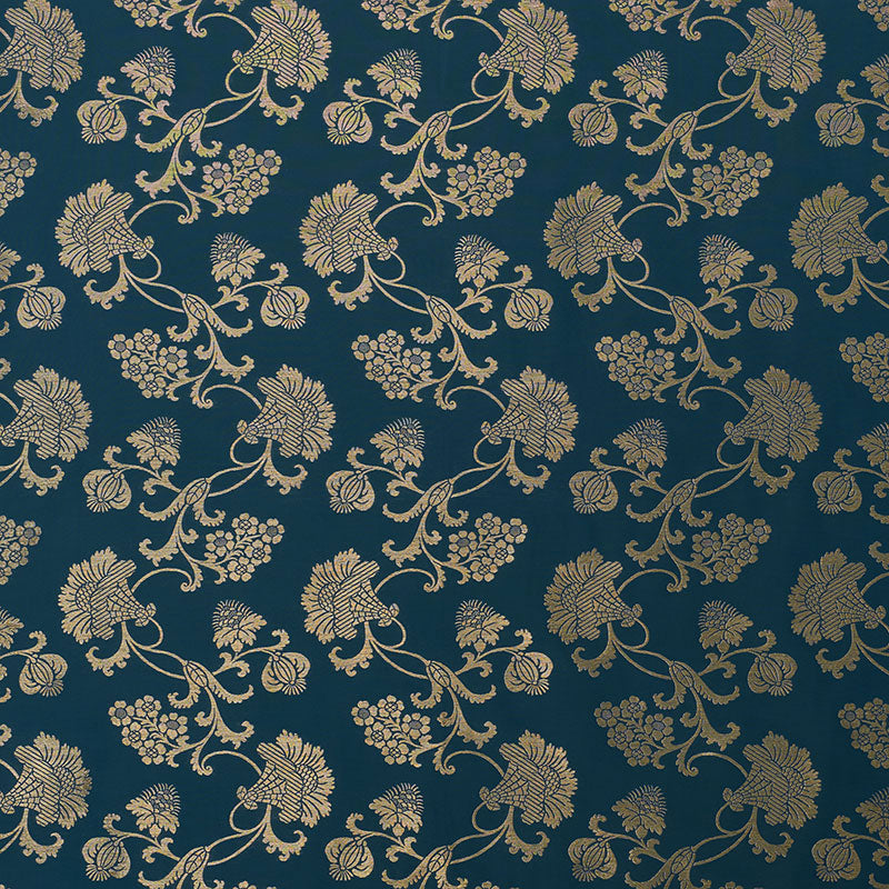 Schumacher Margaux Peacock Shimmer Fabric 71843