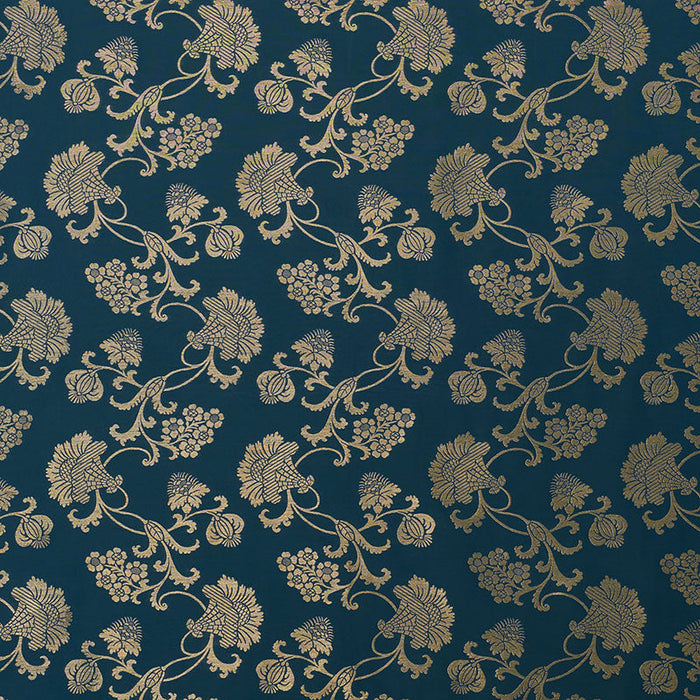 Schumacher Margaux Peacock Shimmer Fabric Sample 71843