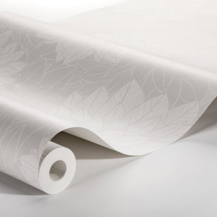 Schumacher Foliage White Wallpaper 7186