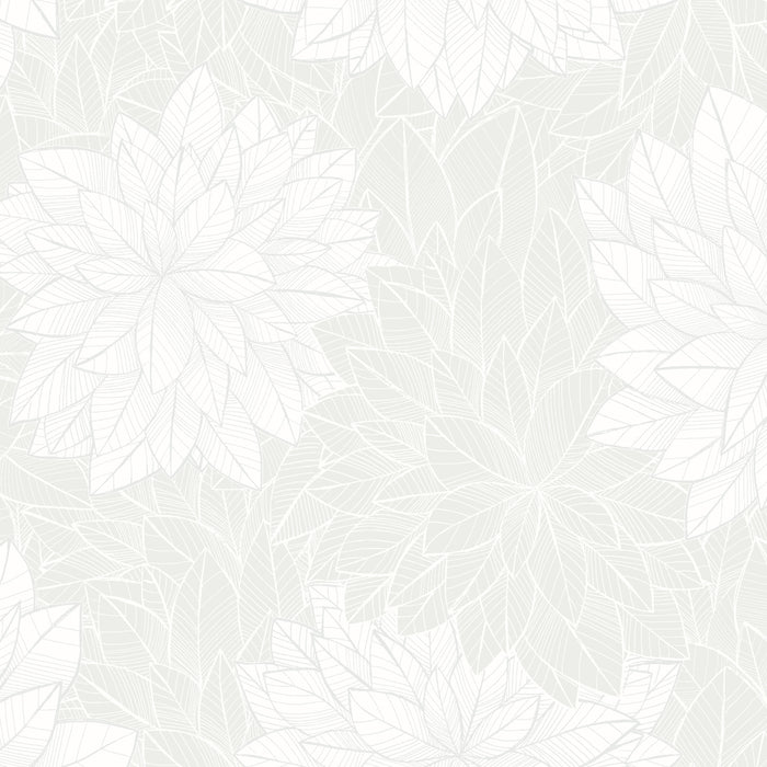 Schumacher Foliage White Wallpaper 7186