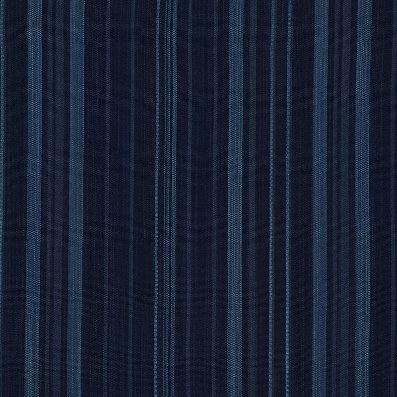 Schumacher Cajamarca Stripe Indigo Fabric 71880