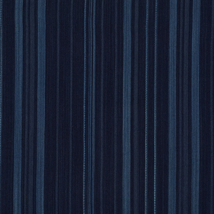 Schumacher Cajamarca Stripe Indigo Fabric Sample 71880