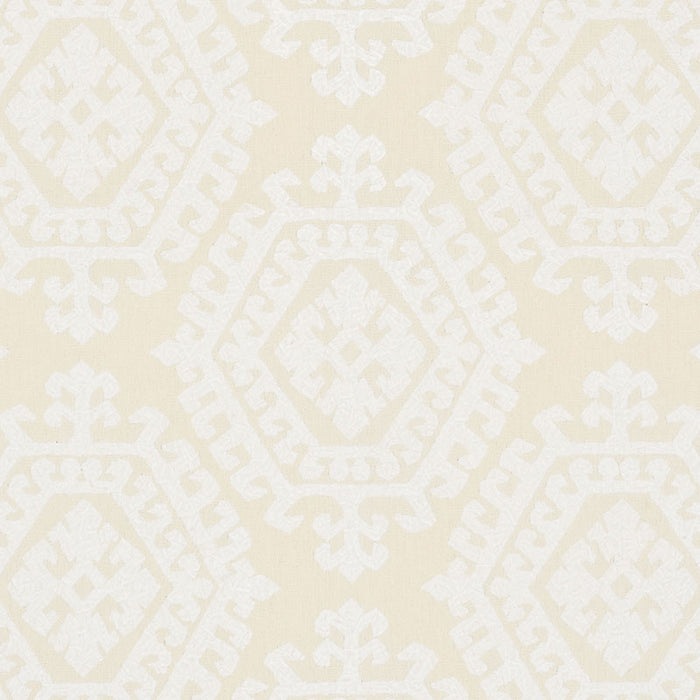 Schumacher Omar Embroidery Ivory Fabric 71940