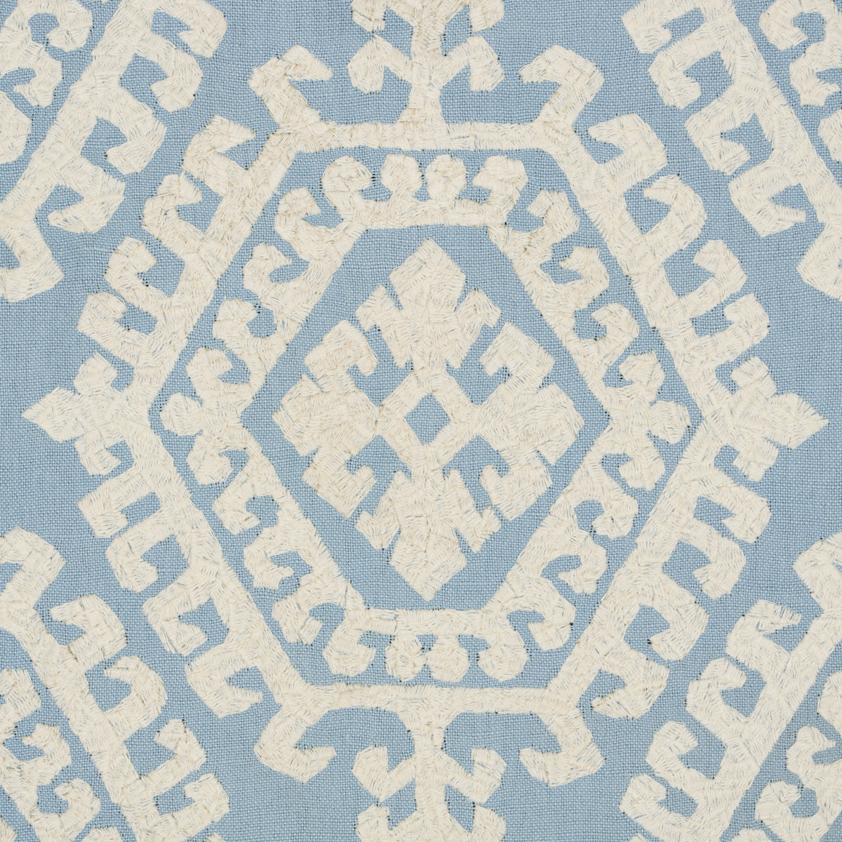 Schumacher Regalia Sky Fabric Sample 71945