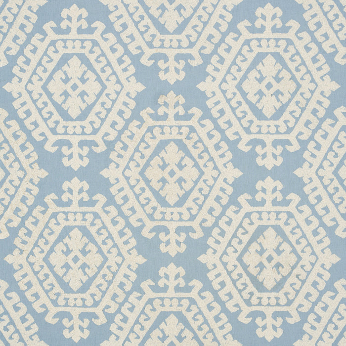 Schumacher Regalia Sky Fabric Sample 71945