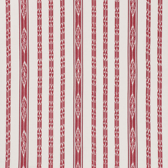 Schumacher Mariam Ikat Red Fabric Sample 71981