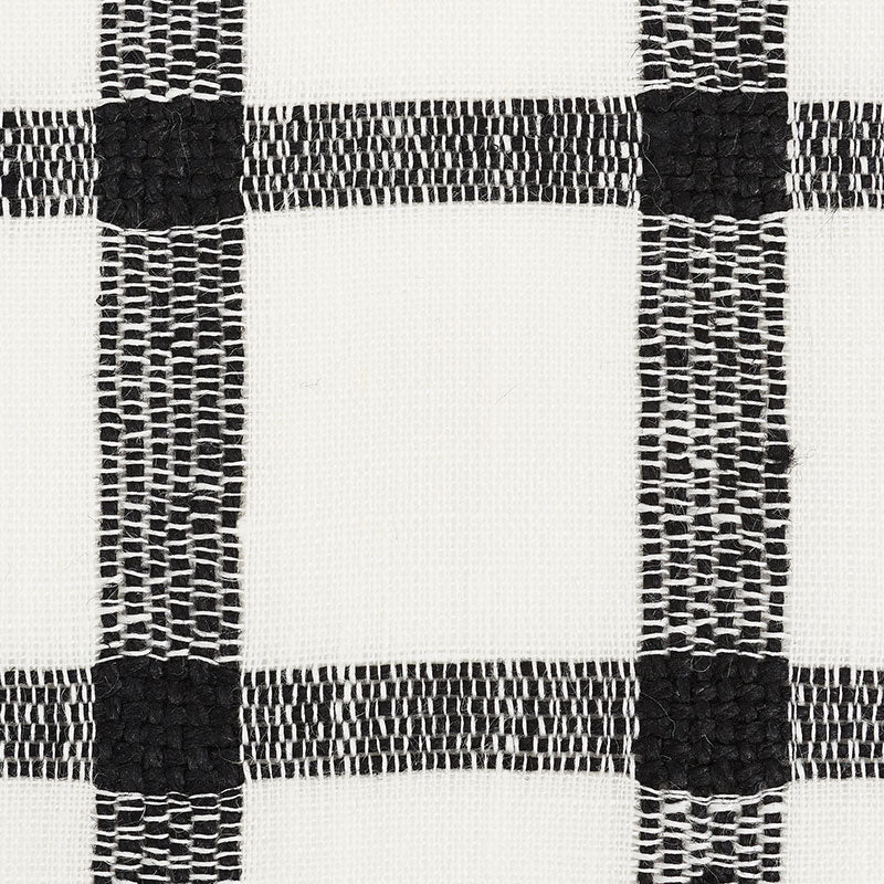 Schumacher Pauline Check Casement Blackwork Fabric Sample 72070