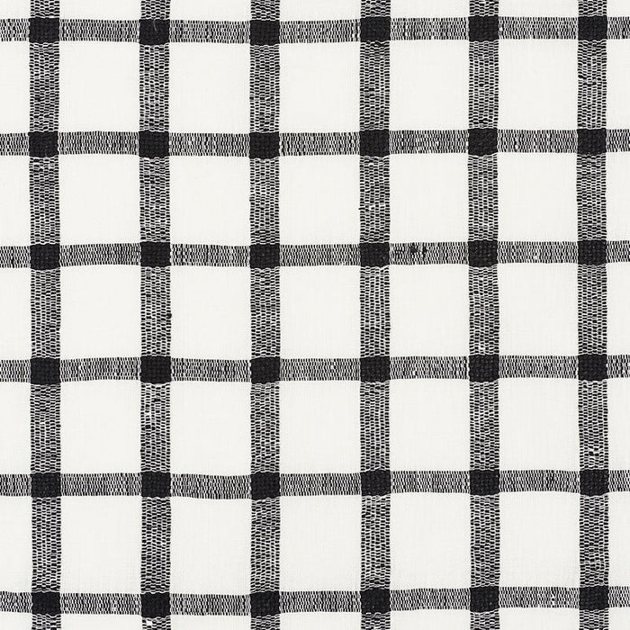 Schumacher Pauline Check Casement Blackwork Fabric Sample 72070