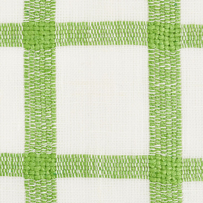 Schumacher Pauline Check Casement Leaf Fabric 72071