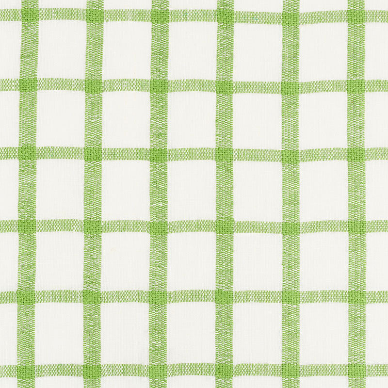 Schumacher Pauline Check Casement Leaf Fabric 72071