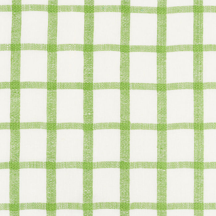 Schumacher Pauline Check Casement Leaf Fabric Sample 72071