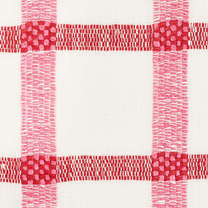 Schumacher Pauline Check Casement Rose Fabric Sample 72072