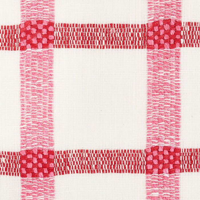 Schumacher Pauline Check Casement Rose Fabric 72072