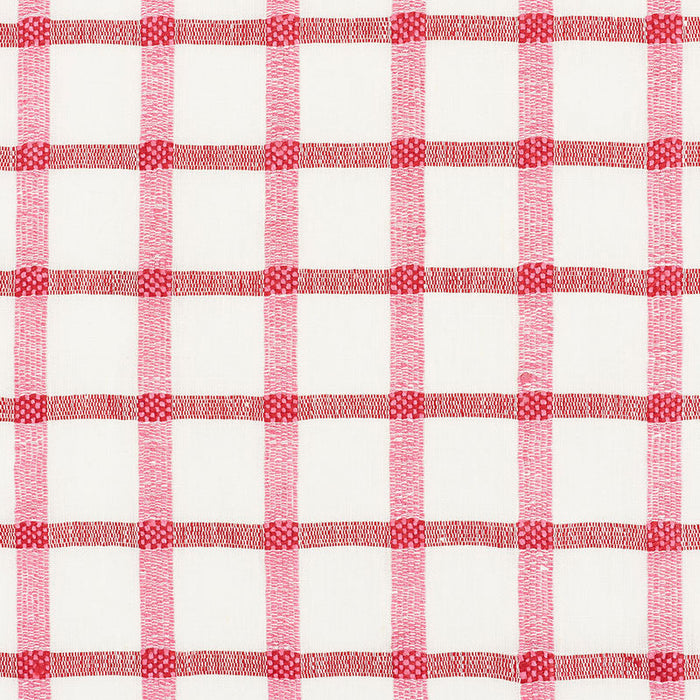 Schumacher Pauline Check Casement Rose Fabric Sample 72072