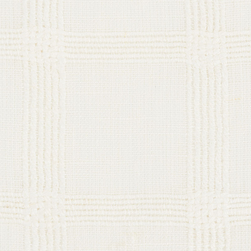 Schumacher Pauline Check Casement Whitework Fabric 72073