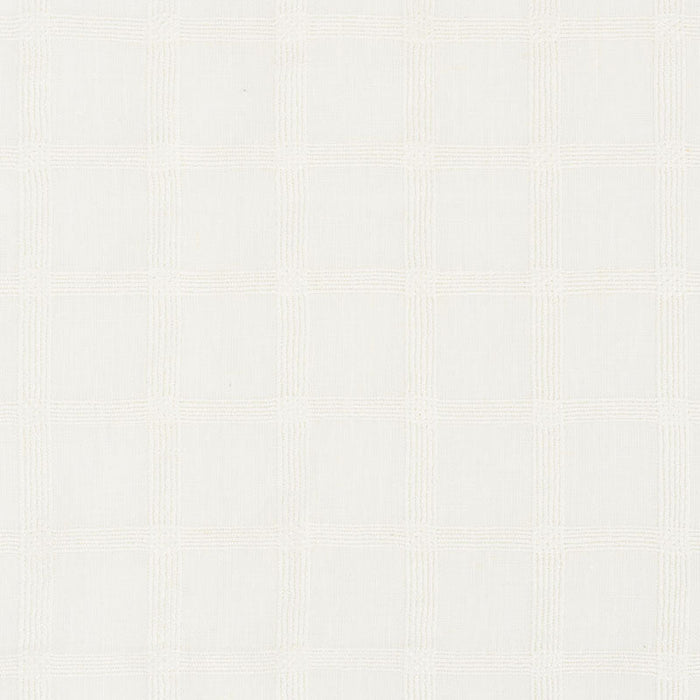 Schumacher Pauline Check Casement Whitework Fabric Sample 72073